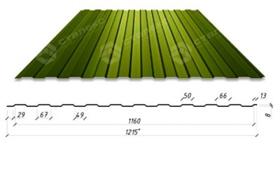 Профнастил С-6 RAL 6020